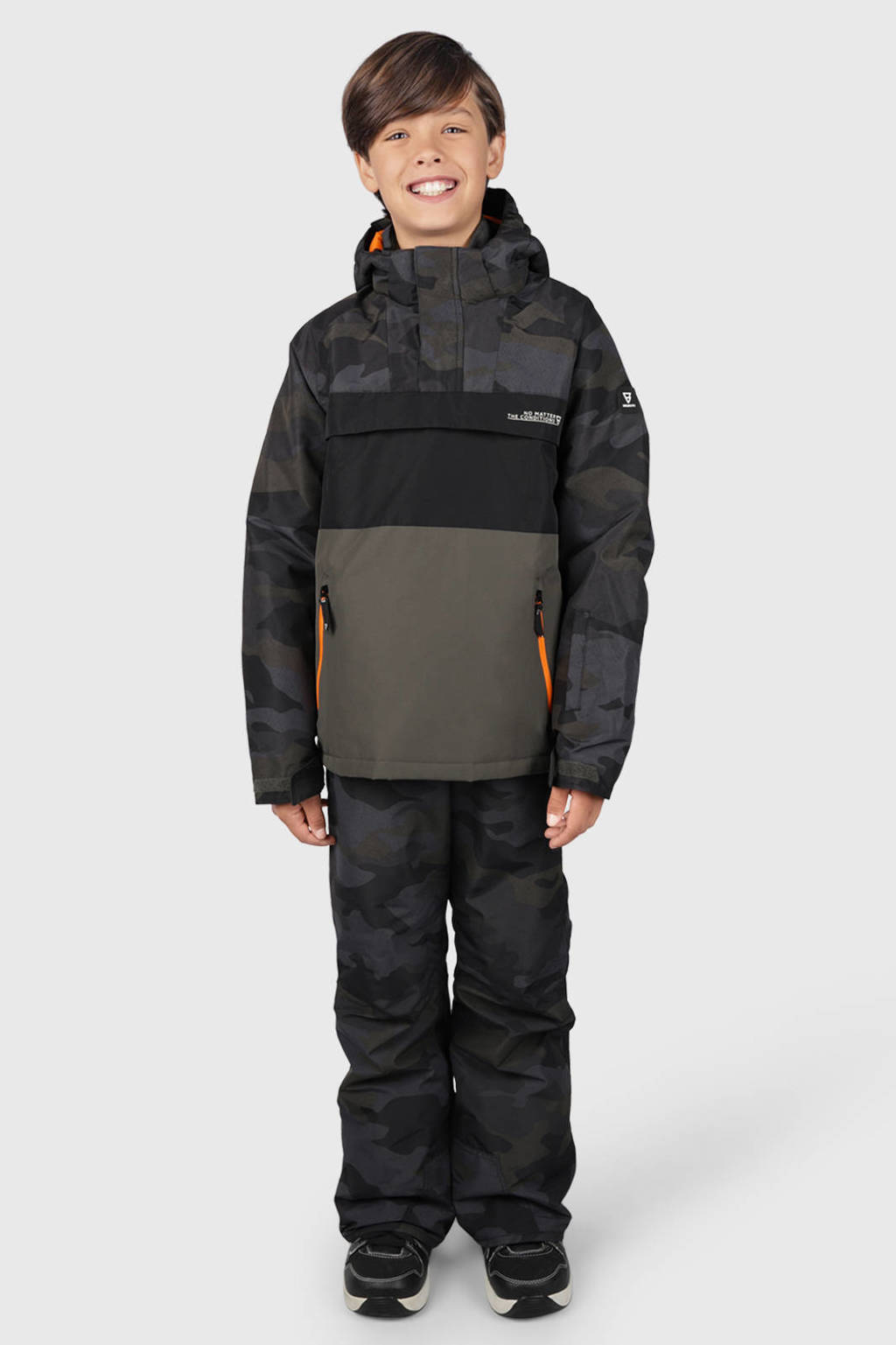 Brunotti ski-anorak Keystony donkergroen/zwart