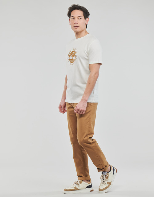 Timberland - SS REFIBRA LOGO GRAPHIC TEE REGULAR - Blanc