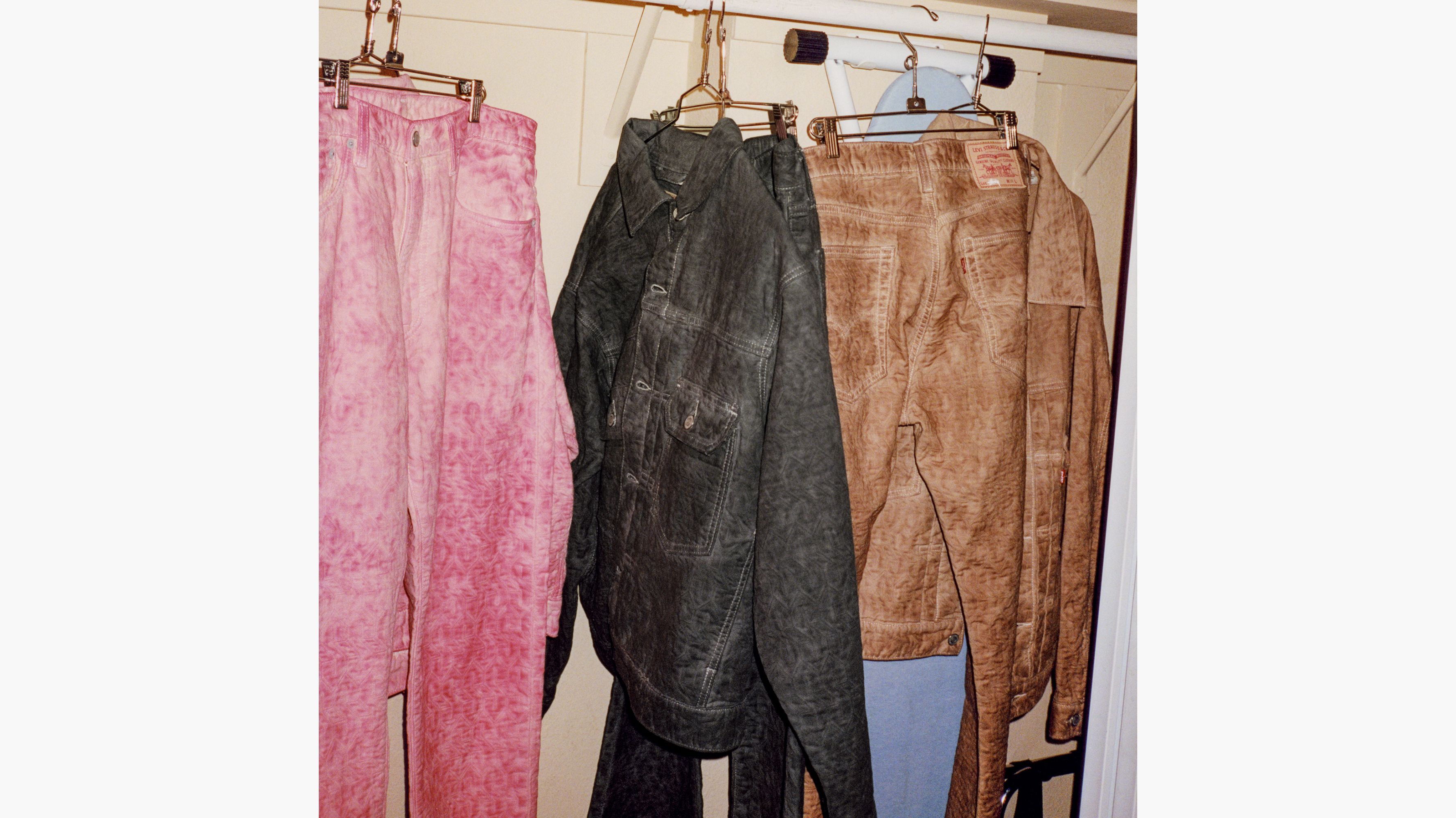 Jean jacquard Stussy & Levi's® - Pink Two Tone Garment Dye - Rose