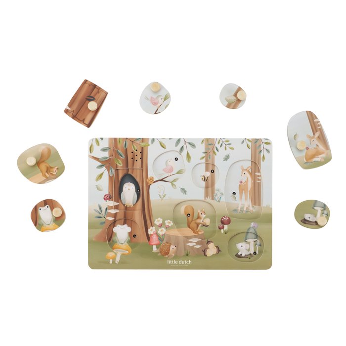 Little Dutch | Geluidenpuzzel hout | Forest Friends
