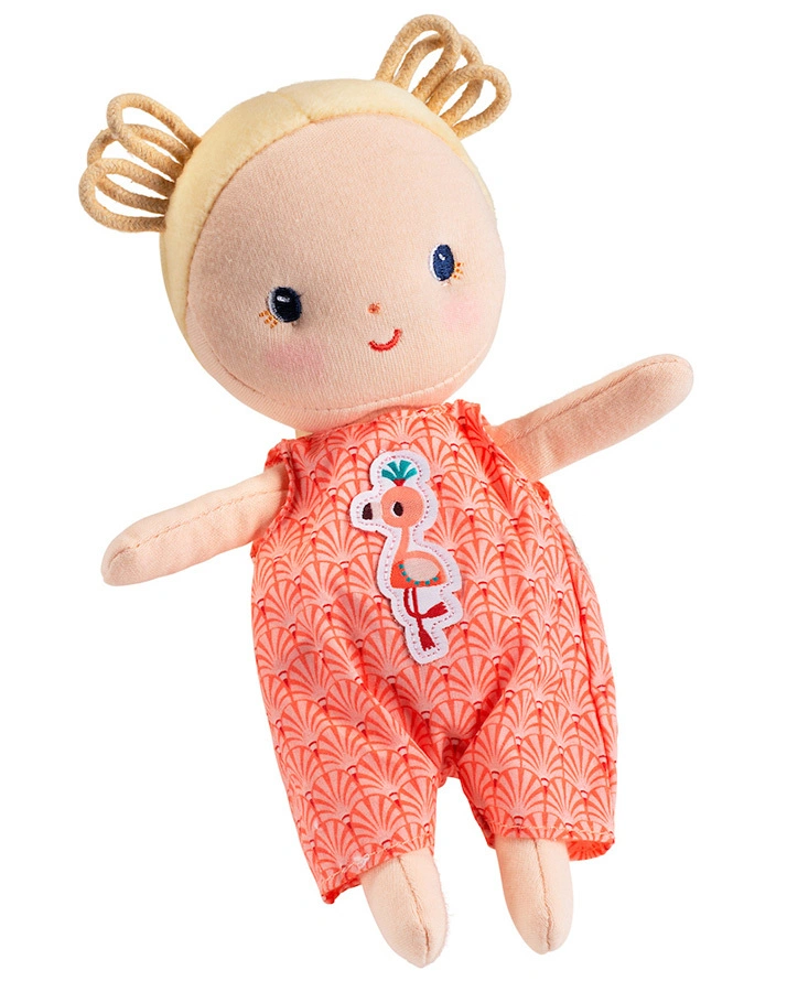 Stoff-Puppe BABY – ANAIS mit Tragekorb (22 cm) 5-teilig
