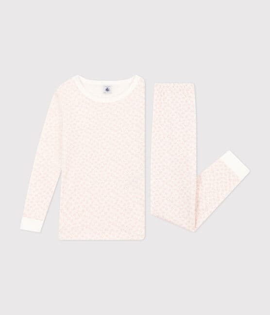 Pyjama ajusté en coton imprimé fleur enfant