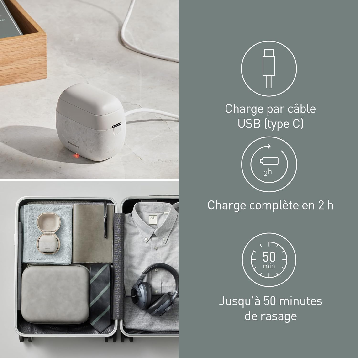 Rasoir électrique pour hommes à 5 lames Panasonic ES-PV6B-W803 série 900s