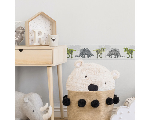 Border 35836-1 Little Stars grijze dinosaurussen