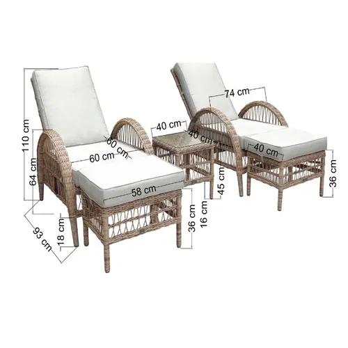 Skanden Recliner Duo Sett Hvaler 2 sitteplasser