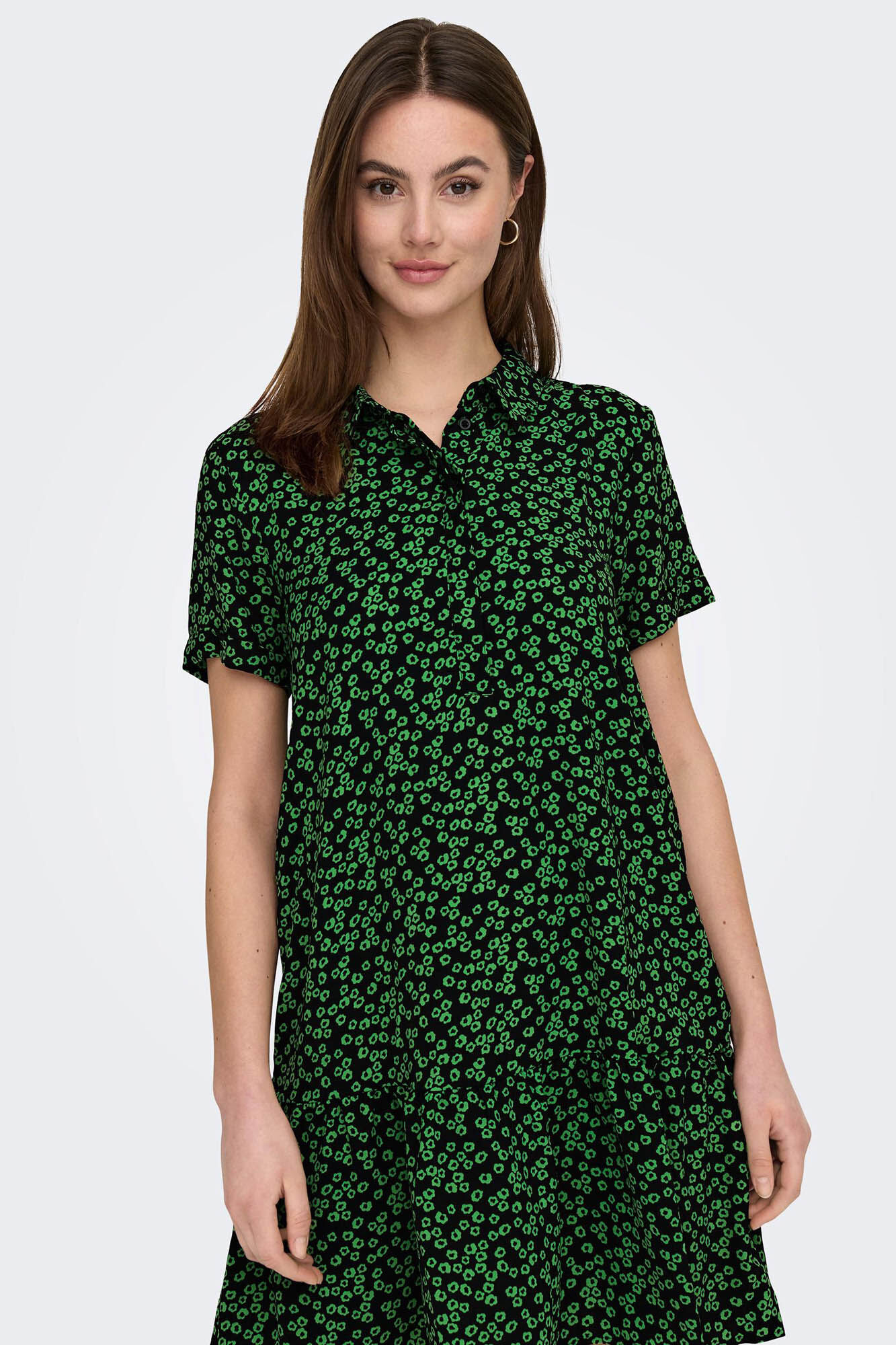 Vestido curto estilo camisa
