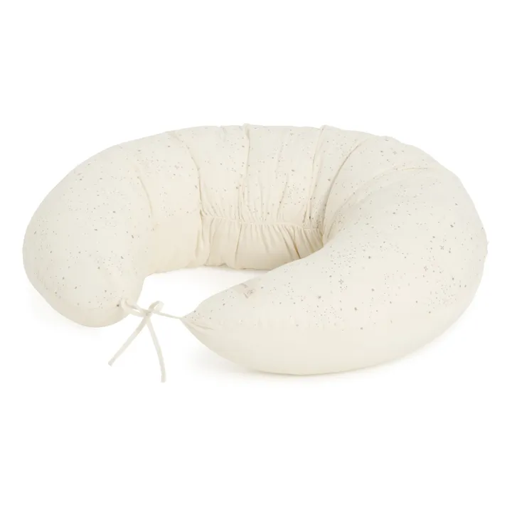 Nobodinoz Coussin d'allaitement Luna en coton bio | Ecru