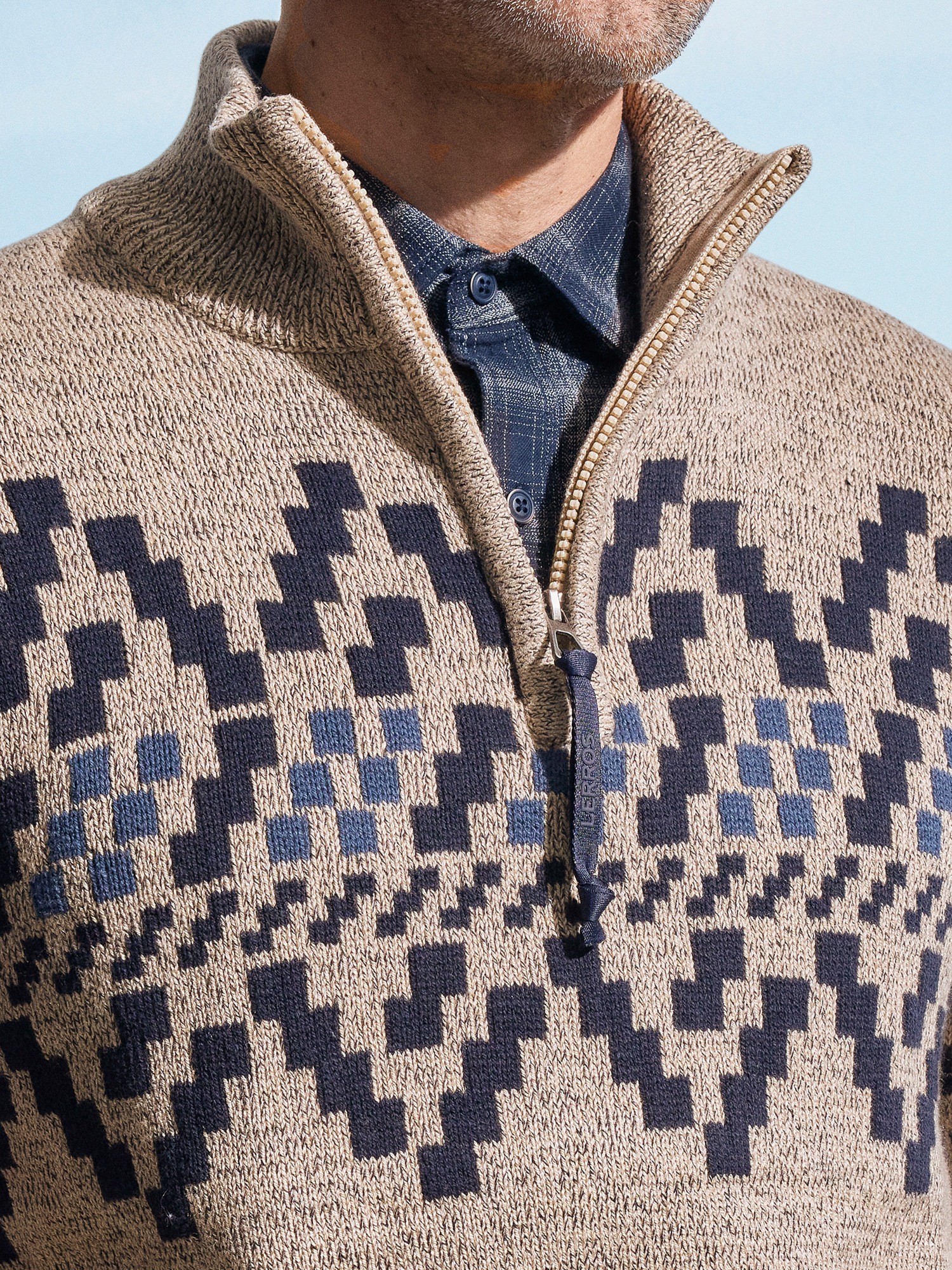 LERROS Norwegerpullover »LERROS Herren-Troyer mit Norwegermuster«