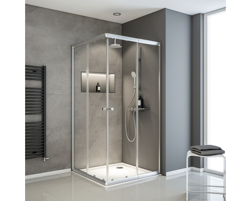 Hoekinstap SCHULTE Sunny 75 - 90 cm profielkleur zilver helder glas D19442 169 50