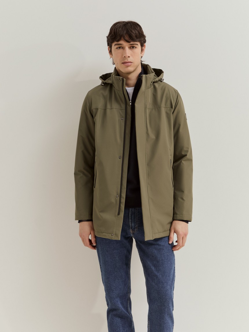Parka acolchoada com capuz
