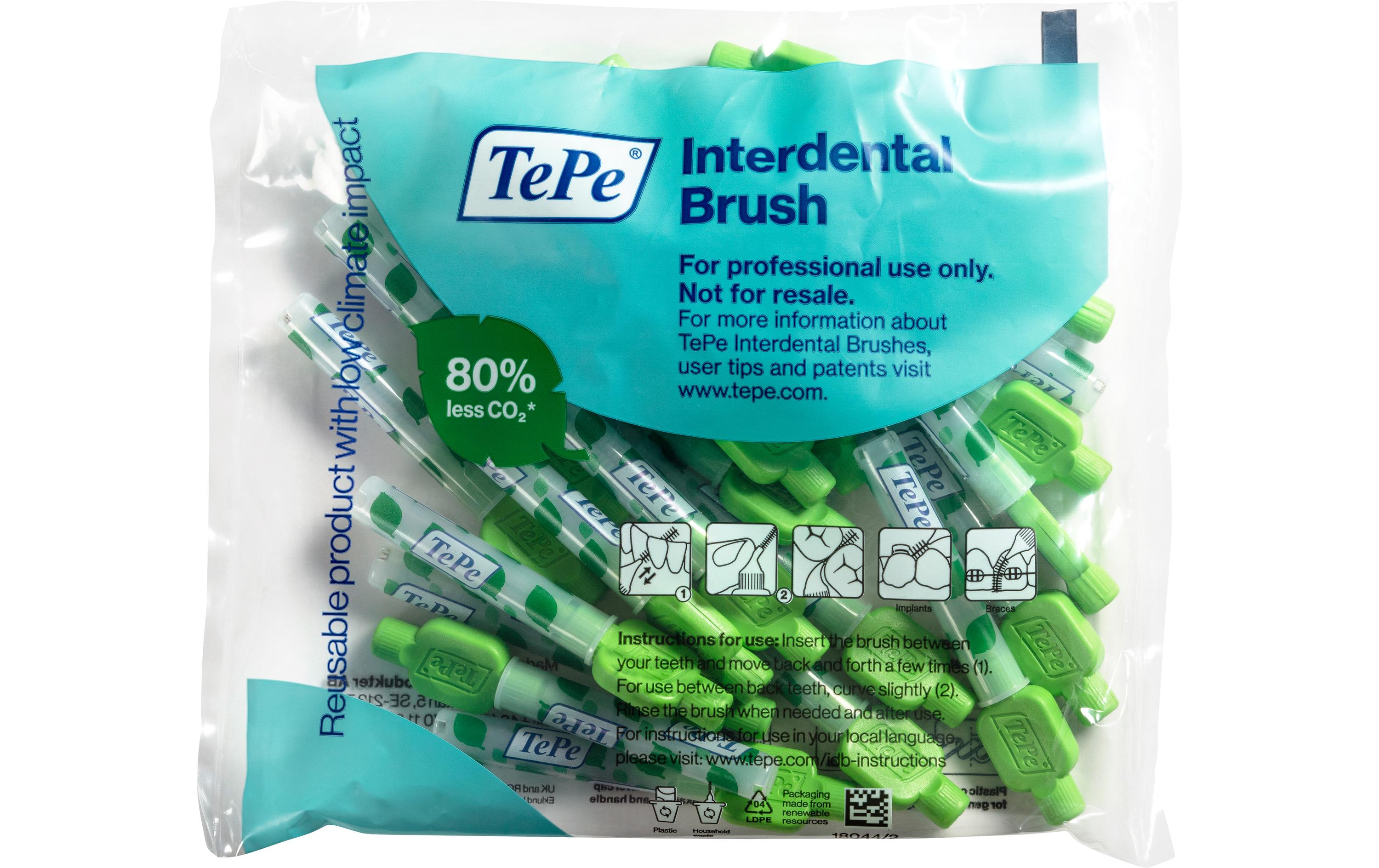 Interdentalbürsten Original GrünKleine Bürste mit soften Borsten