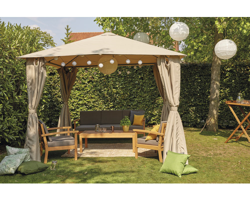 Tavira houten loungeset, 4-delig, grijs
