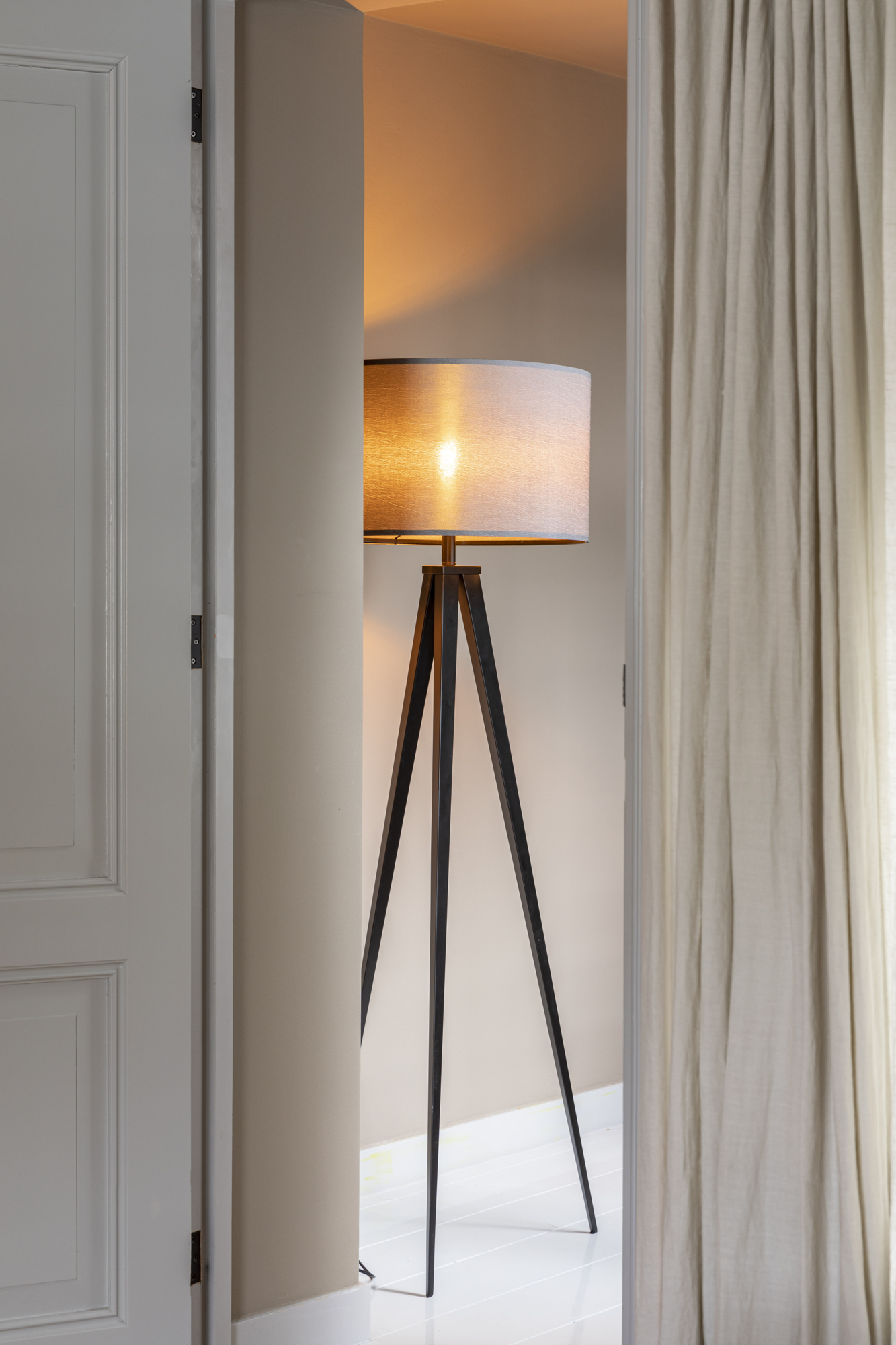 Vloerlamp Tripod  zwart/grijs