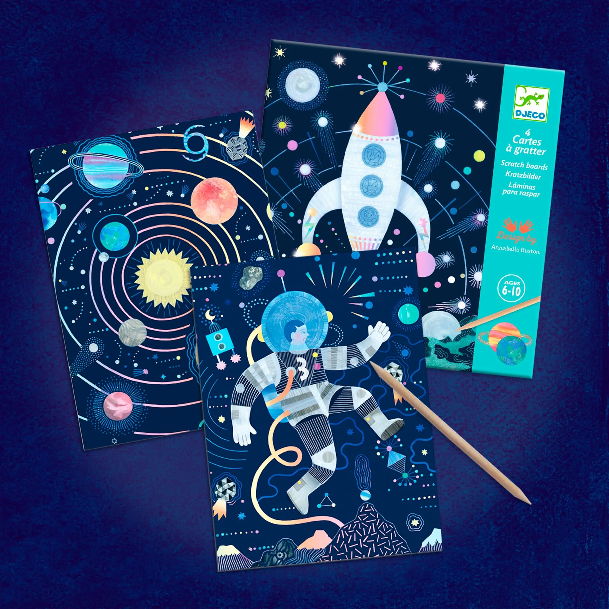 Djeco Cartes à gratter - Mission cosmique