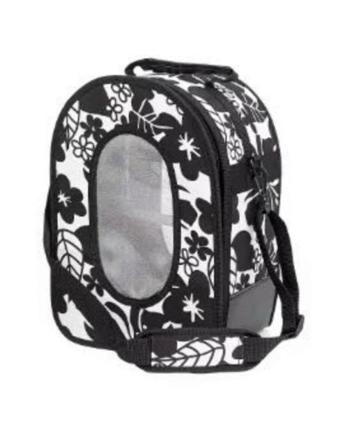 Keddoc Vogeltransporttas Black Leaf S Zwart&Wit - Vervoerstas