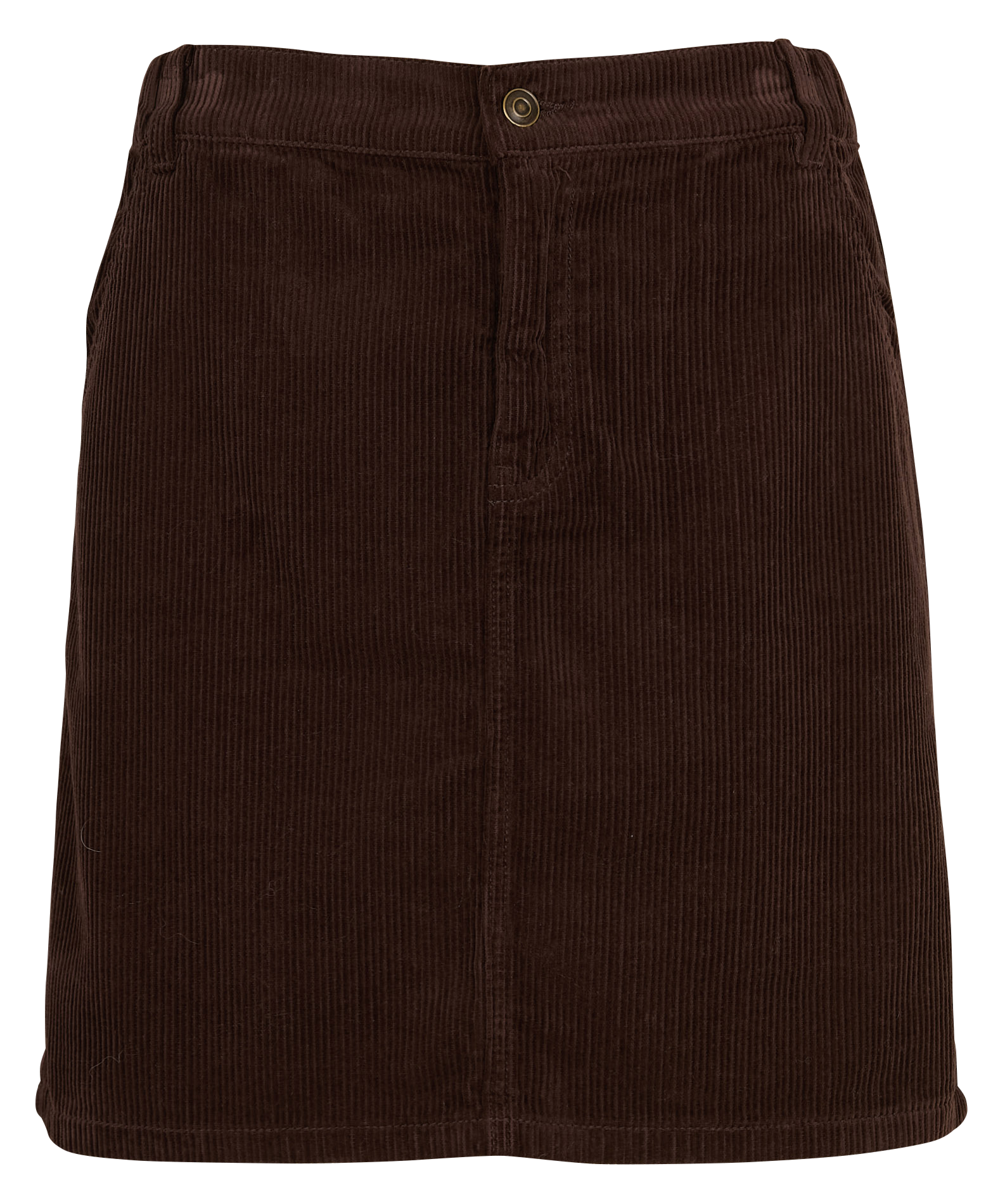BILLIE - Jupe courte droite en coton | Marron