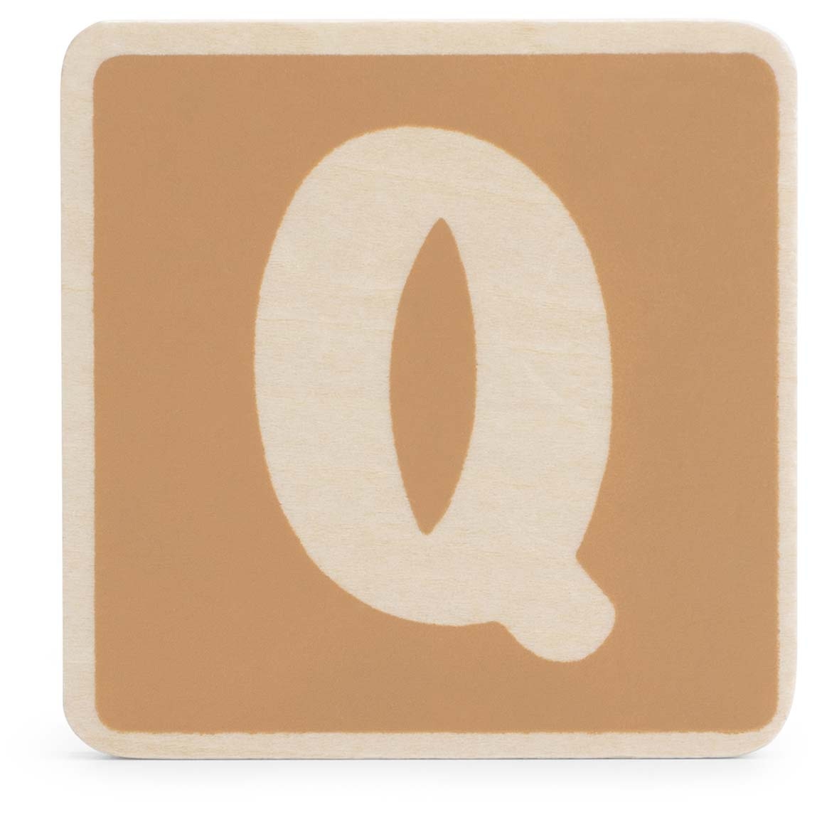 Prénatal houten namentrein letter Q Midbrown - speelgoed vanaf 0 maanden - Préna