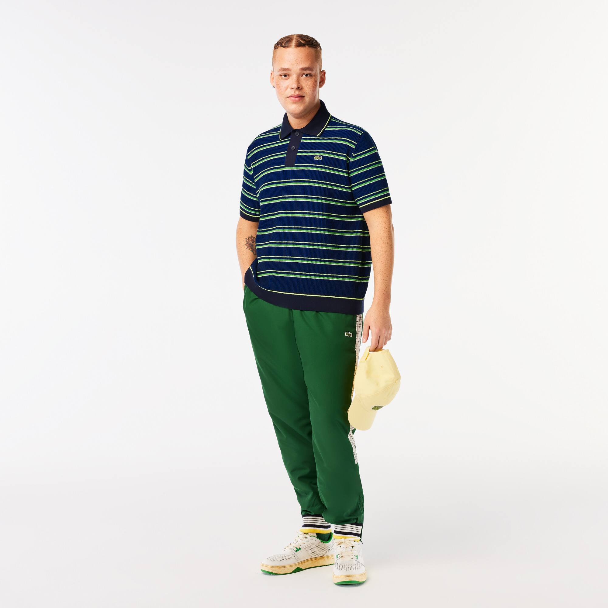 Herren LACOSTE Poloshirt aus Bio-Baumwolle, in Frankreich hergestellt Pullover - Blau - Lacoste - Herren