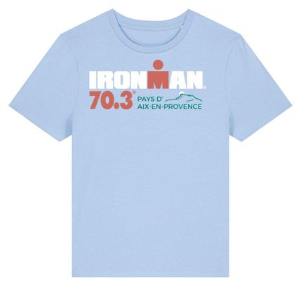 T-Shirt Manches Courtes Ironman 70.3 Aix En Provence Bleu Ciel Femme