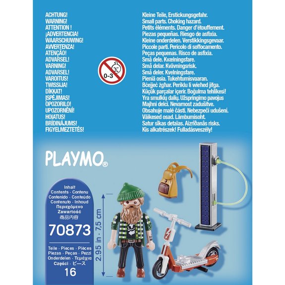 Hipster avec trottinette électrique - Playmobil Spécial Plus 70873