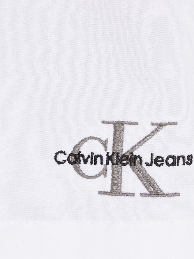 Calvin Klein MONOGRAM OFF PLCD SLVS WOVEN TOP Yaf