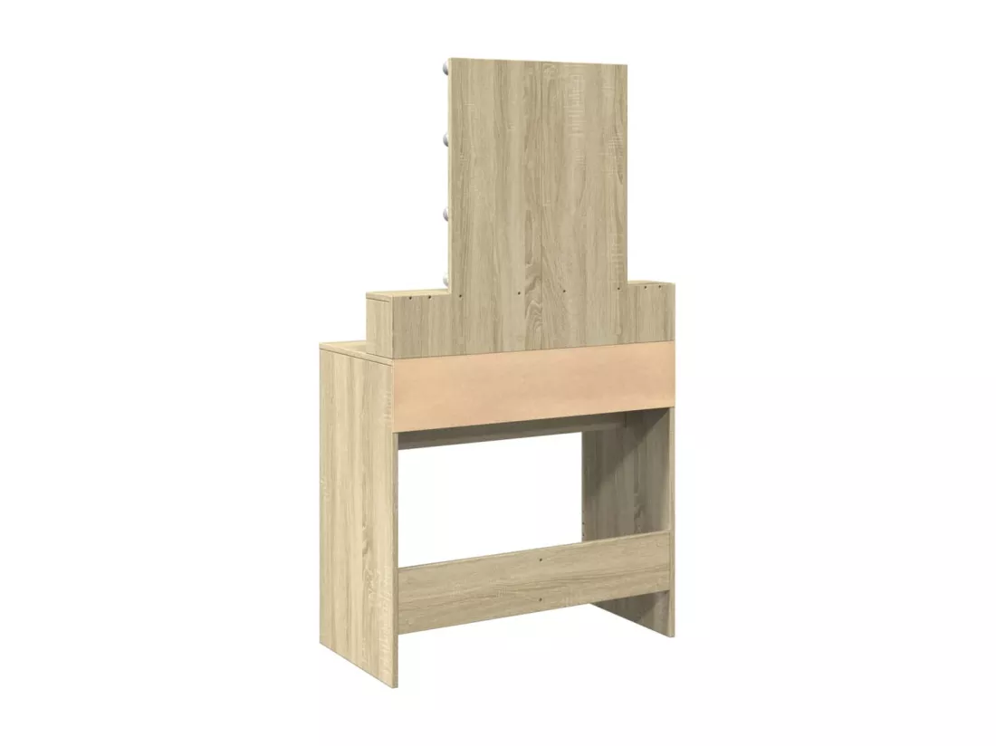 Coiffeuse avec LED chêne sonoma 80x41x144,5 cm