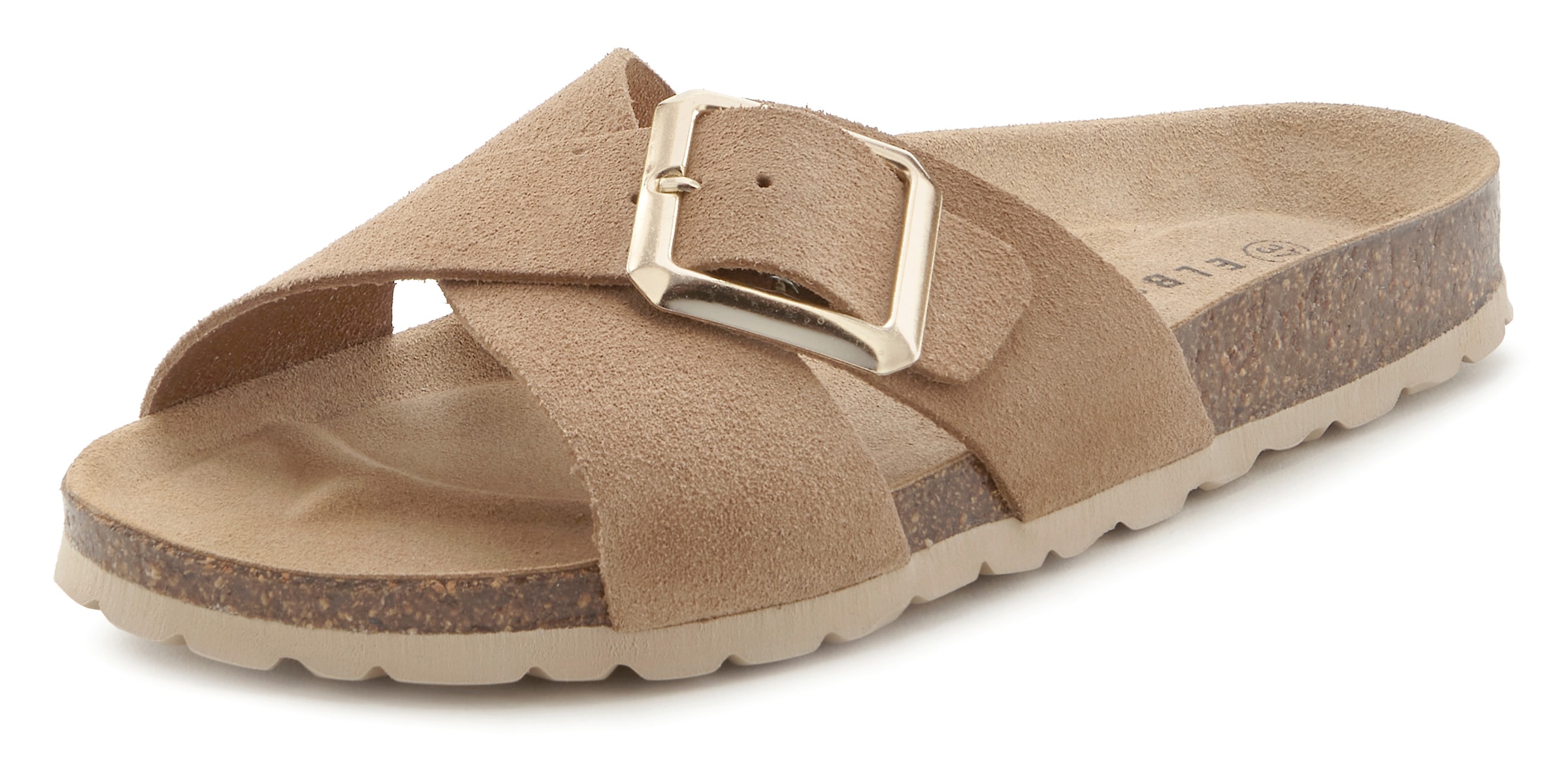 Elbsand Pantolette »Mule, Sandale, offener Schuh«  Sommerschuh aus hochwertigem Leder mit weichem Komfortkorkfussbett