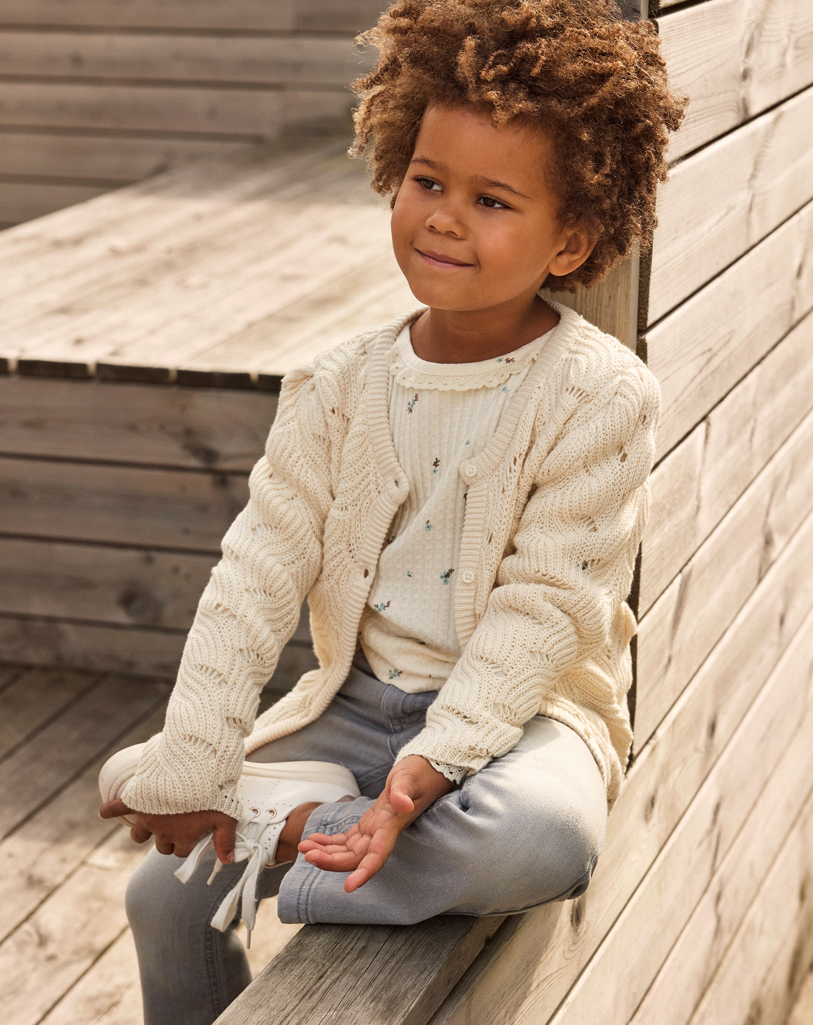 Strickjacke SHELLI in seedpearl