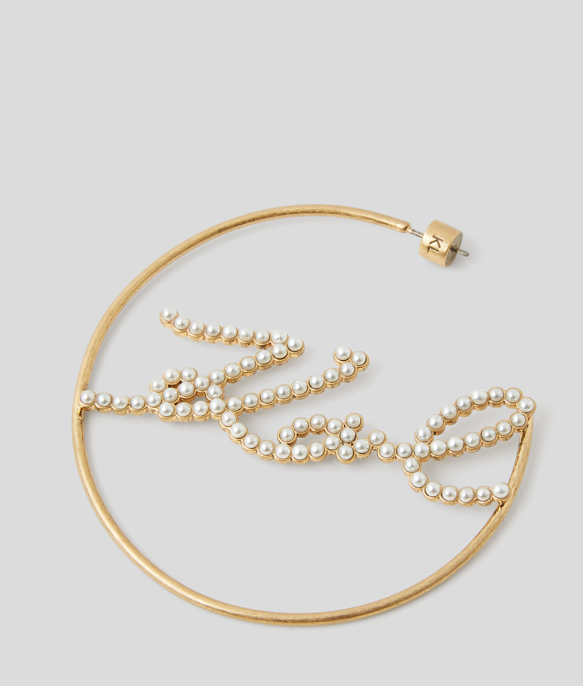 GRANDES BOUCLES D'OREILLES EN PERLES K/SIGNATURE