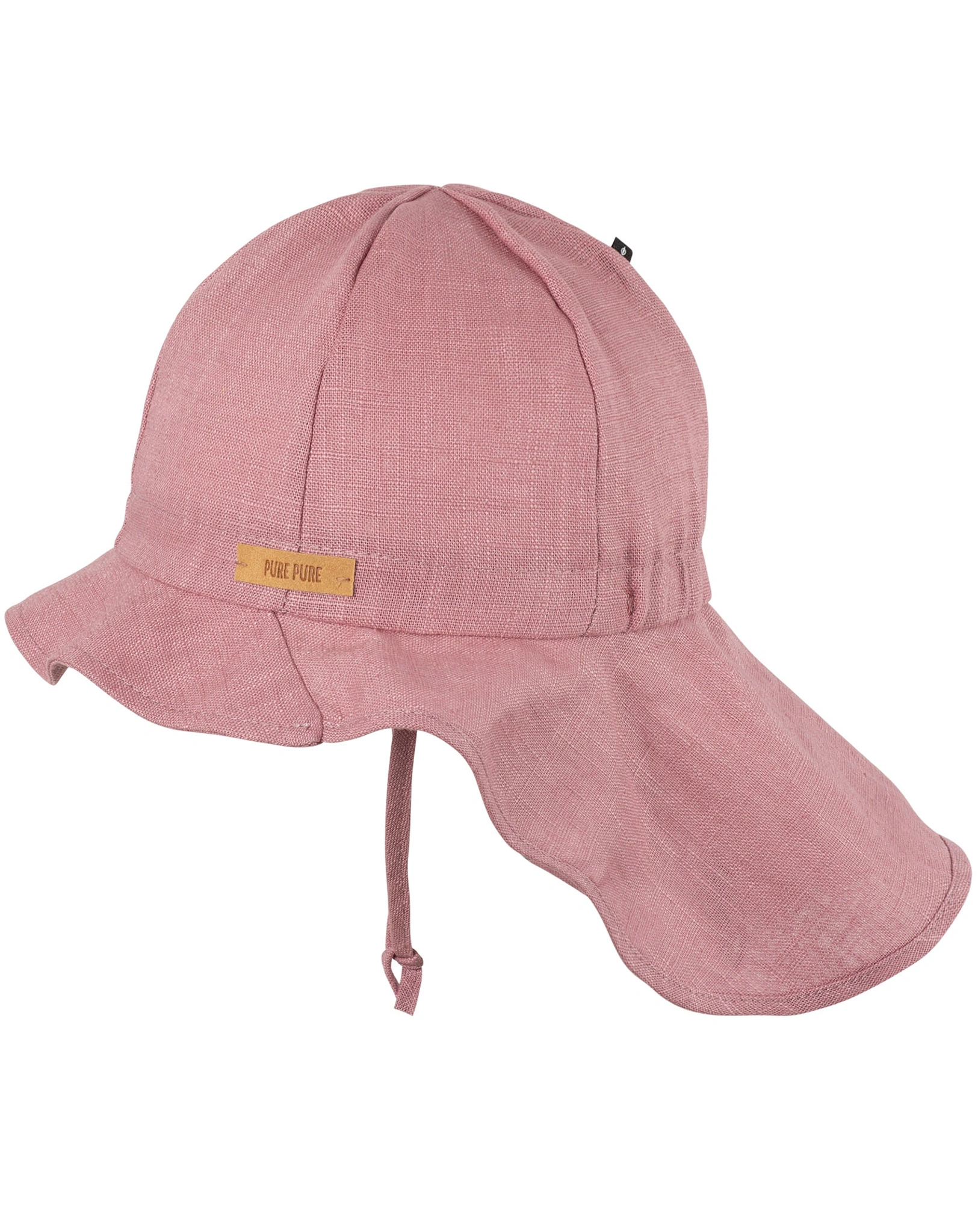 Leinen-Sonnenhut HALLA MINI mit Nackenschutz in dusty rose