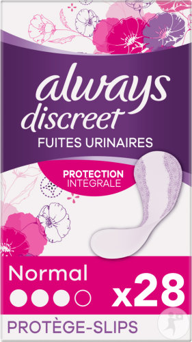 Always Discreet Protège-Slips Pour Fuites Urinaires Normal 28 Pièces