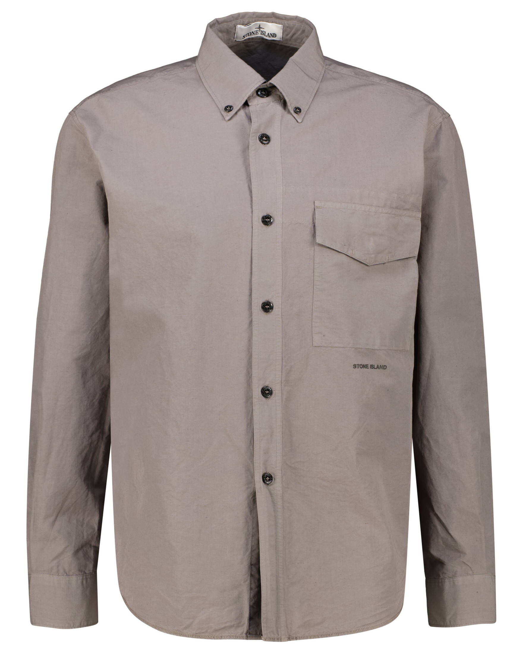 Stone Island| Herren Hemd mit Leinen Comfort Fit Langarm