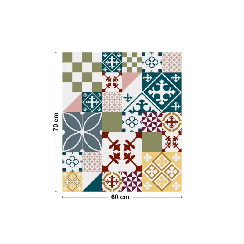 Crédence cuisine Fond de hotte ALU L 60xH 70cm - CIMENT STYLE COLORS 9