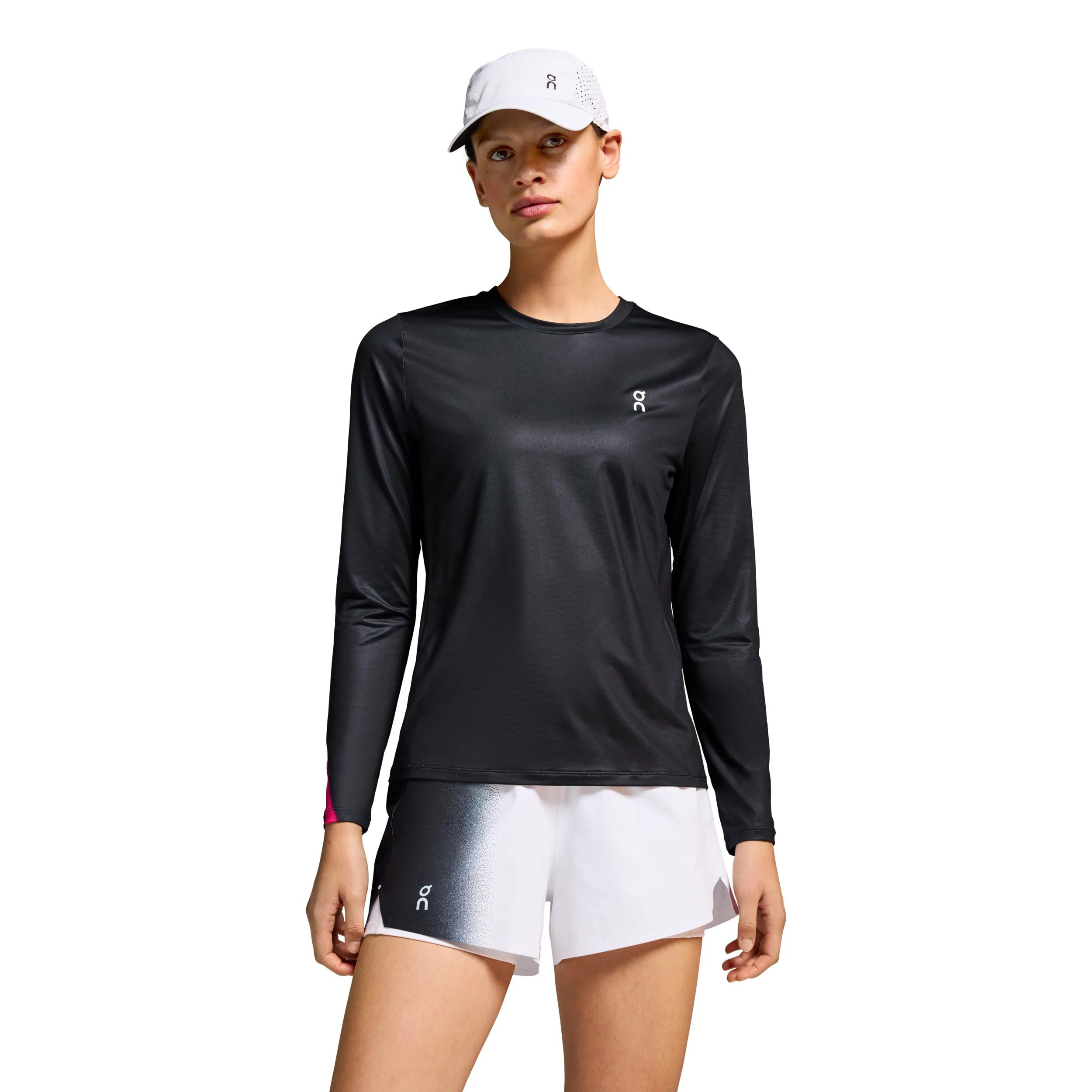 On Court Haut Manches Longues Femmes - Noir