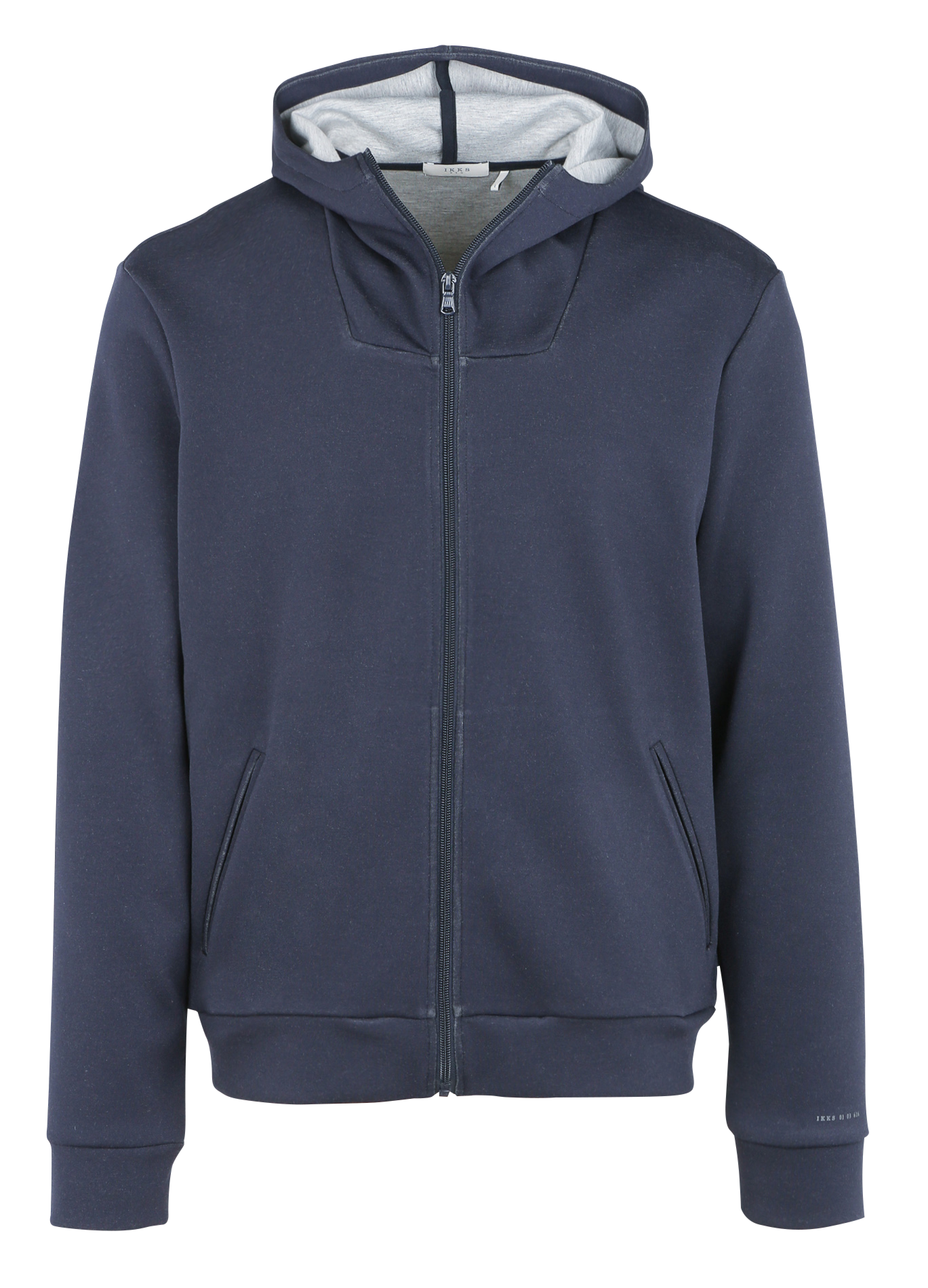 Sweat à capuche zippé droit | Bleu