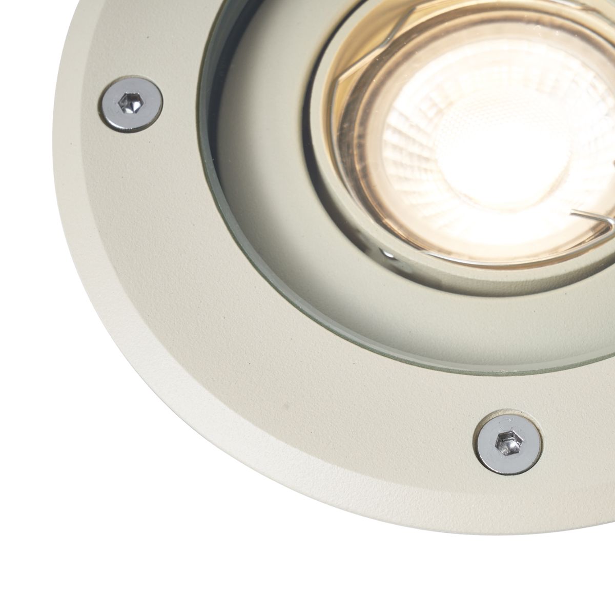 Moderne grondspot beige GU10 50mm verstelbaar IP65 - Delux