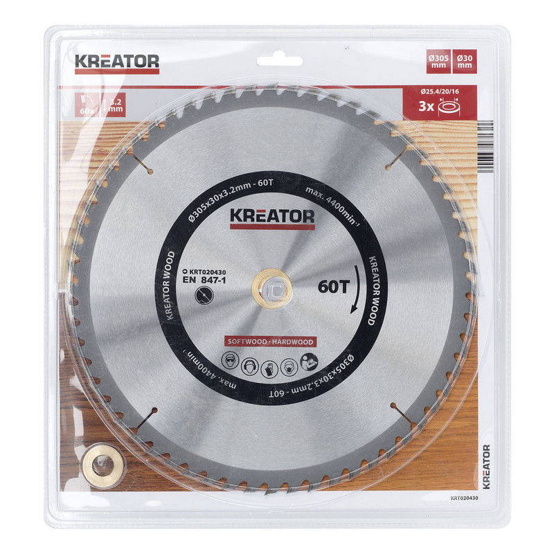 HM cirkelzaagblad hout 305mm 305x30mm 60T