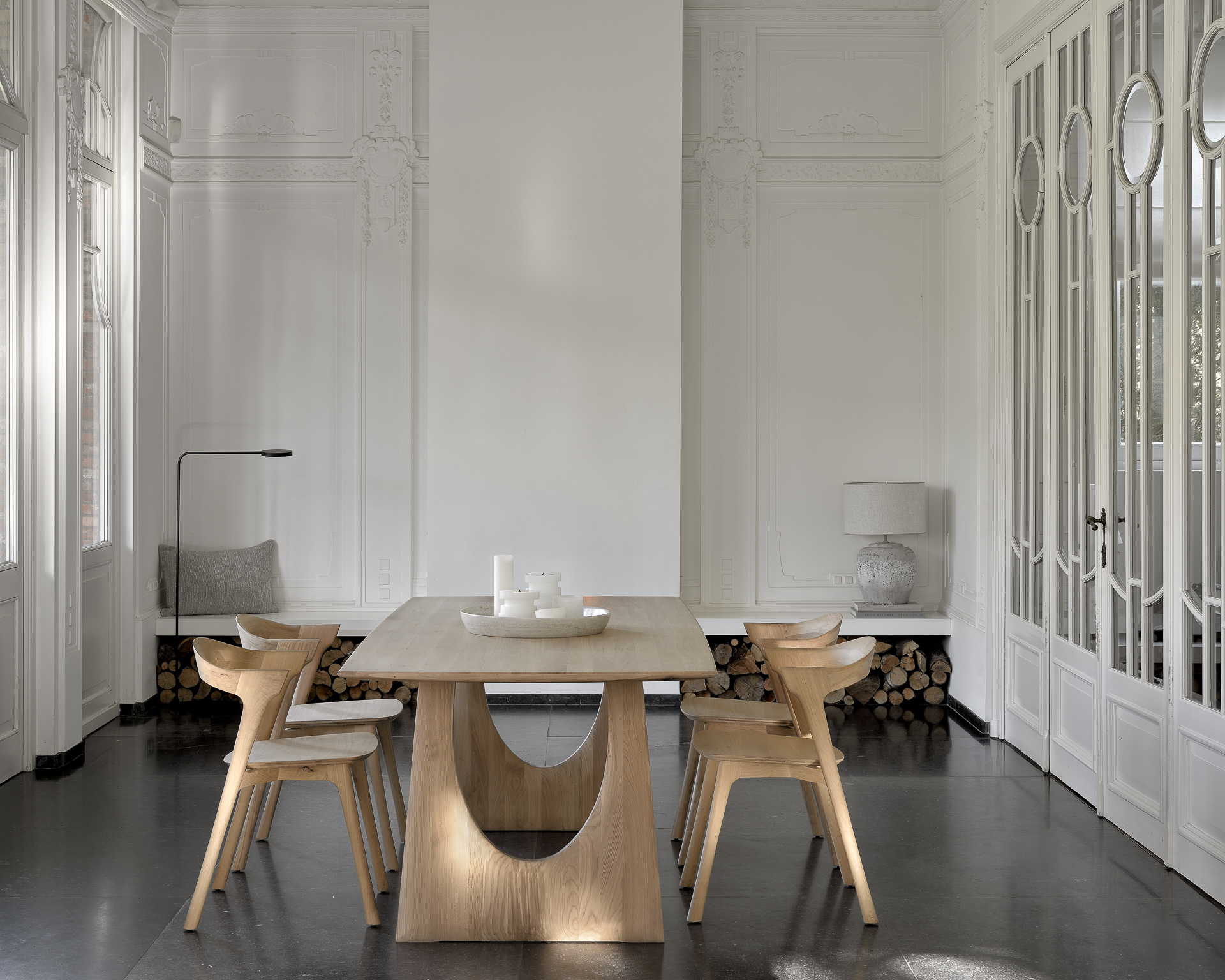 Tafel Geometric - zwart eiken - 220x100