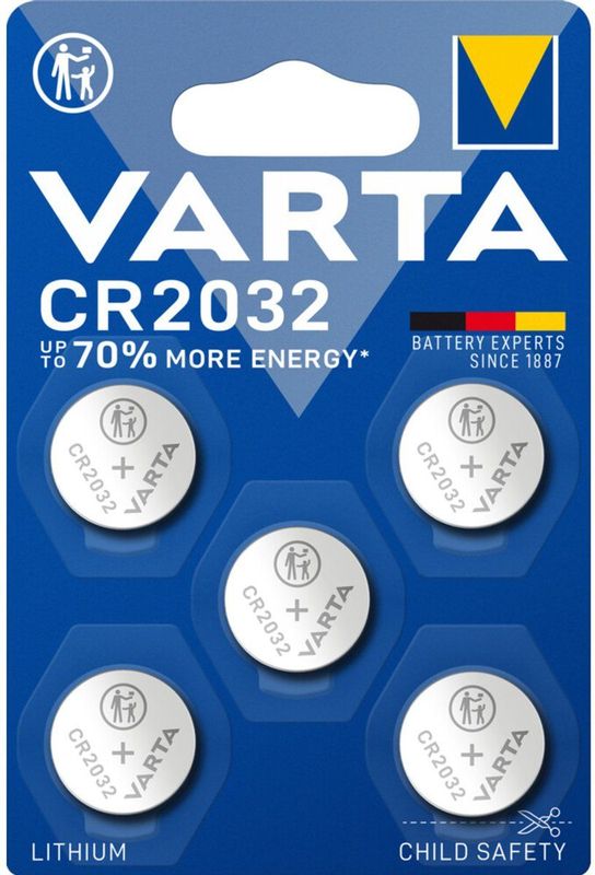 Varta - CR2032 - Knoopcelbatterijen - 3V - 230mAh - 5 Stuks