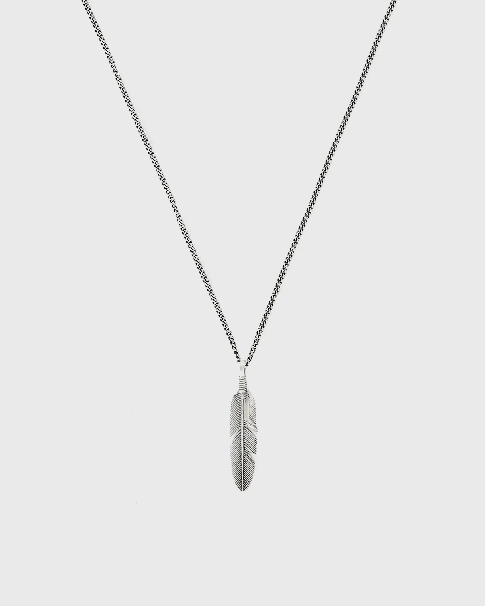 Serge DeNimes Silver Ethereal Feather Necklace