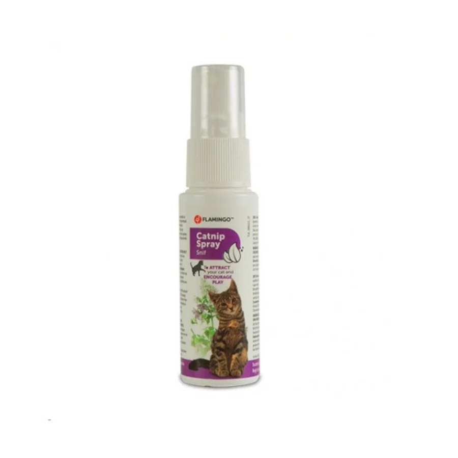 Spray de erva-de-gato com aroma de flamingo para gatos