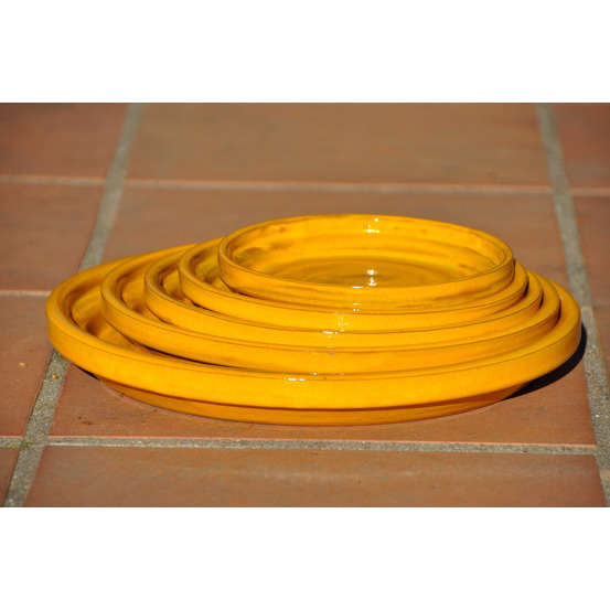 Soucoupe d'intérieur en terre cuite émaillée Ibiza Sunshine Ø 23cm