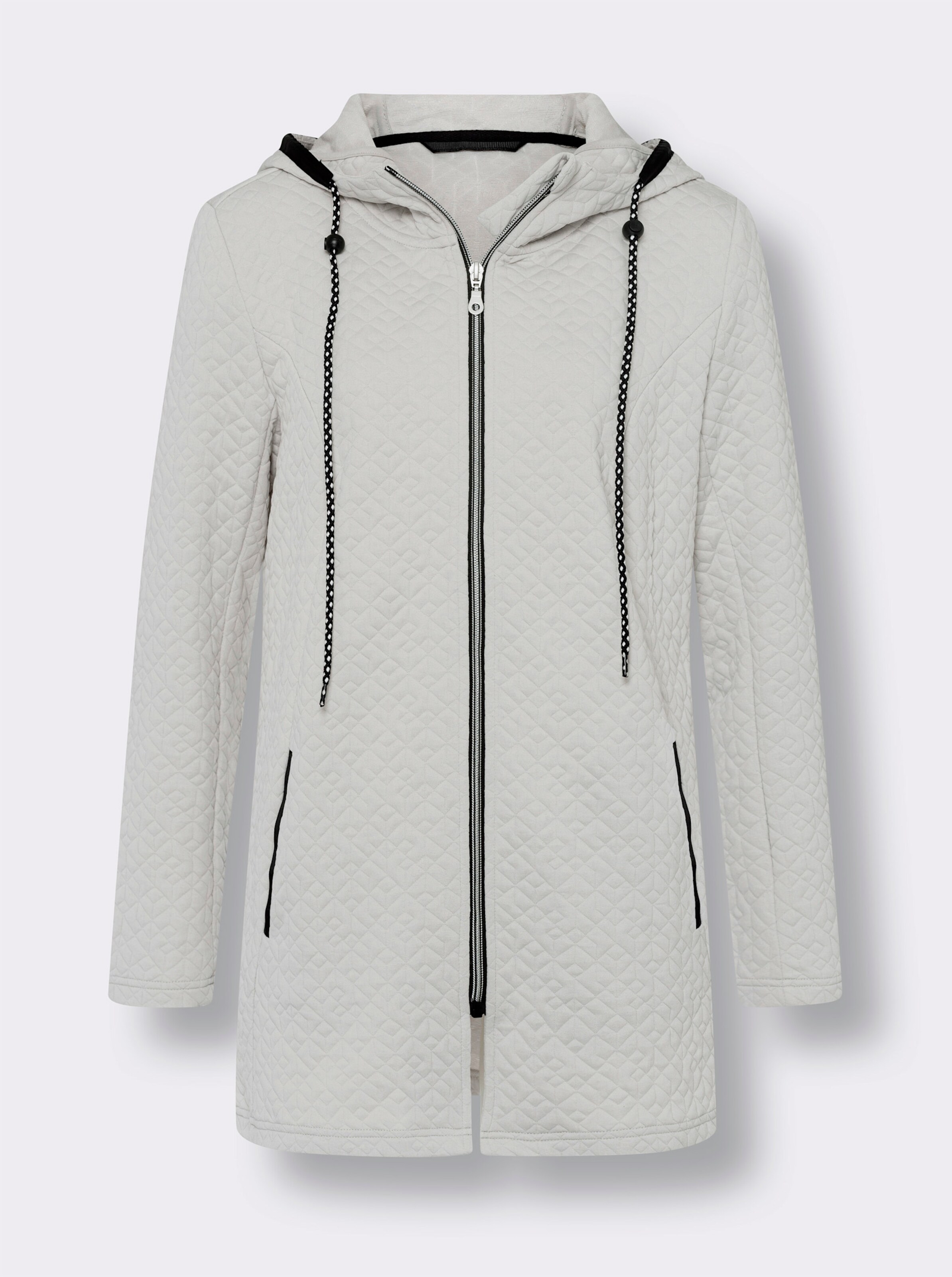 Jacke aus gestepptem Jersey-Jacquard