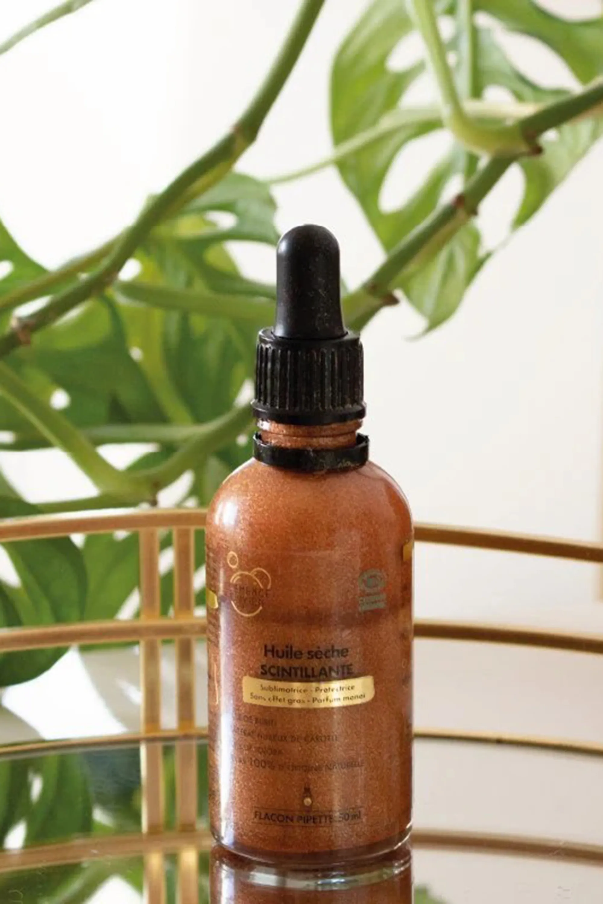 Clémence et Vivien Huile sèche corps scintillante-50 ml