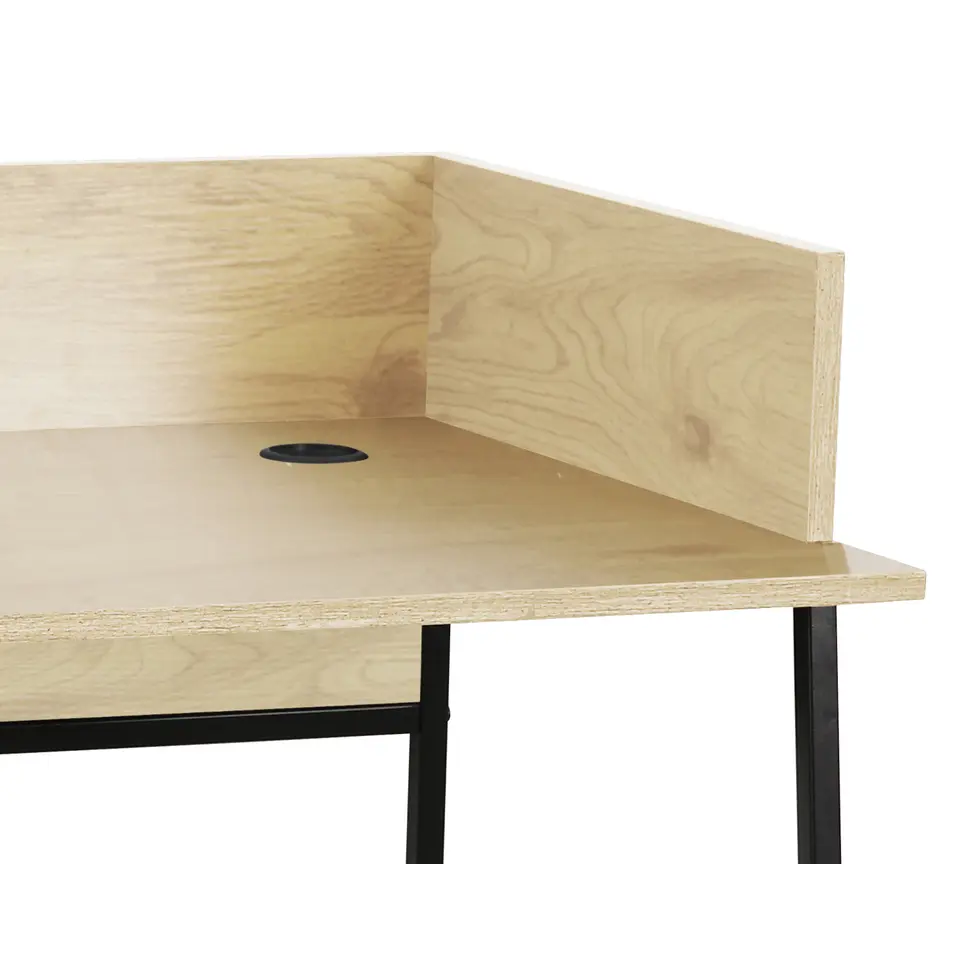 Bureau van metaal en hout in crèmekleur