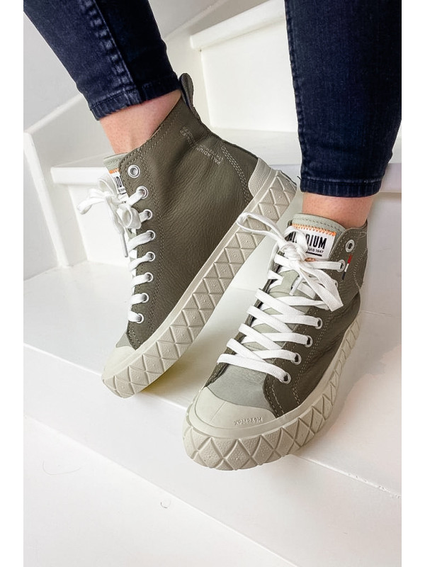 PALLA ACE MID LEATHER DUSKY GREEN - Palladium