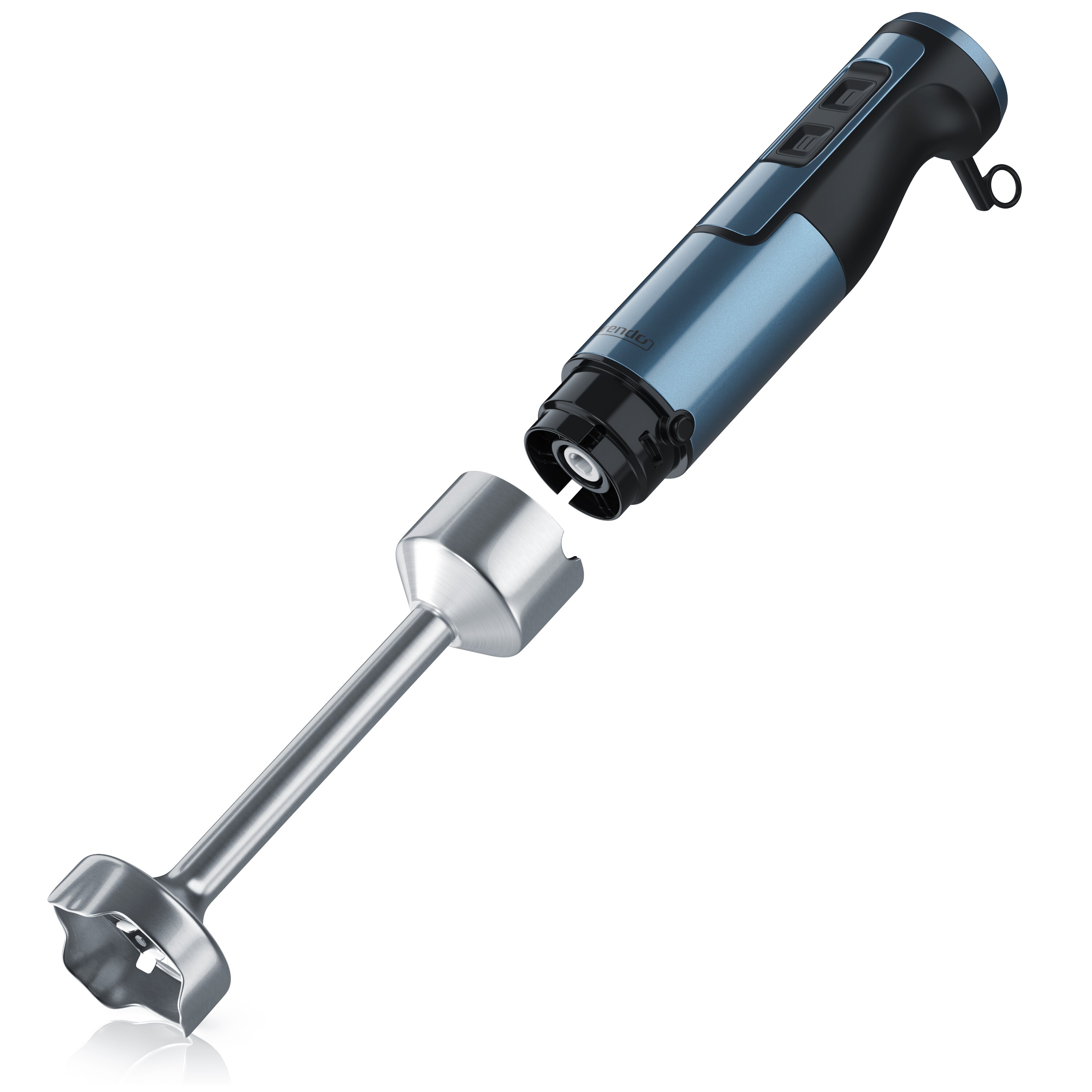 Arendo Edelstahl Stabmixer 1000 Watt - vierflügeliges Messer - Handmixer - Pürierstab - stufenlose Geschwindigkeitsregelung - Turbotaste