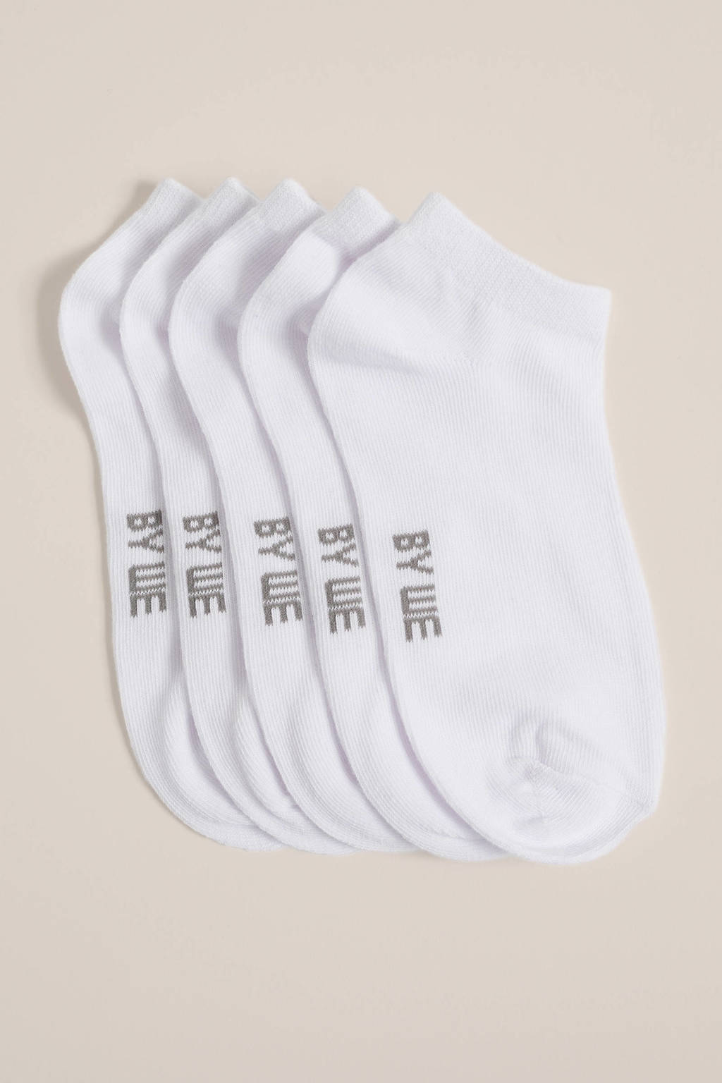 WE Fashion enkelsokken - set van 5 wit