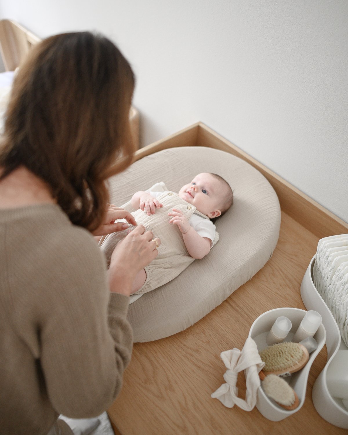 Oval Stellematte med trekk – 70×50 – Øk. Bomull