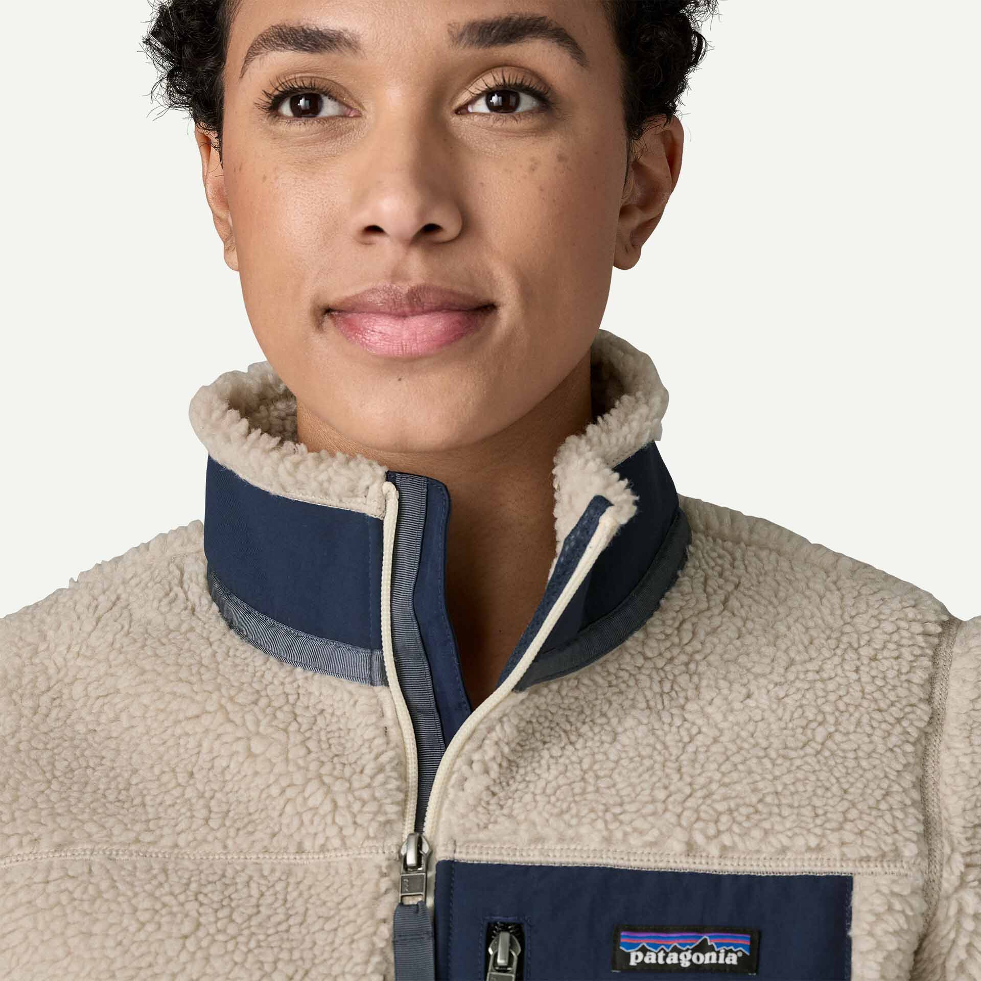 Classic Retro-X Jacket Dame Natural w/New Navy